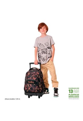 Morral Ruedas Niño Porta PC 15.4" Bomper Renglon Rojo