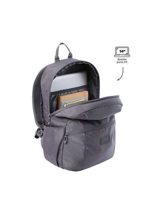 Morral Universitario Porta PC 14" Trik Mediano Gris Unisex