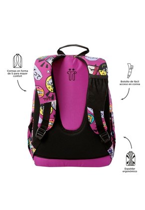 Morral Juvenil Porta PC 14" Acuarela Rosado