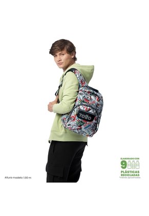 Morral Juvenil Porta PC 13" Gommas Gris