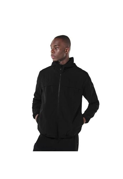 Chaqueta Rompevientos Para Hombre Ice Solid Negra