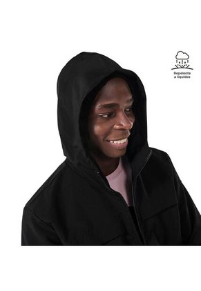 Chaqueta Rompevientos Para Hombre Ice Solid Negra