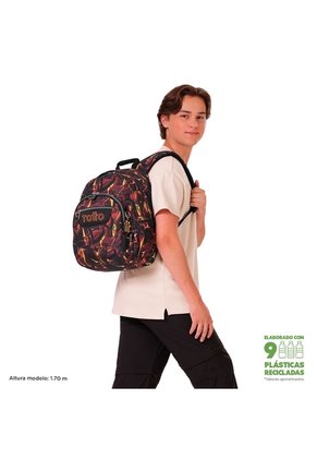 Morral Juvenil Porta PC 13" Gommas Rojo
