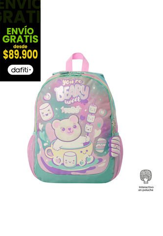 Morral Para Niña Mellow Mediano Estampado De Oso Totto