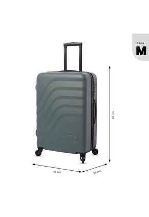 Maleta De Viaje Mediana 360 Bazy Verde/Negra