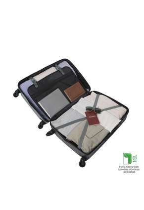 Maleta De Viaje Mediana 360 Bazy Verde/Negra