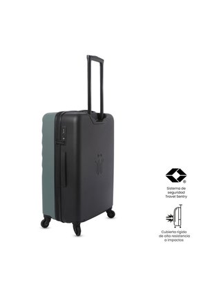Maleta De Viaje Mediana 360 Bazy Verde/Negra