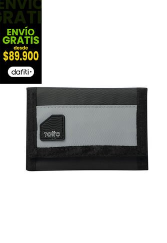 Billetera Contrast Chain Con RFID Blocker Negra Totto