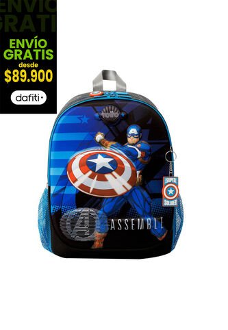 Morral Para Niño Avengers Capitán América Mediano Gris Totto