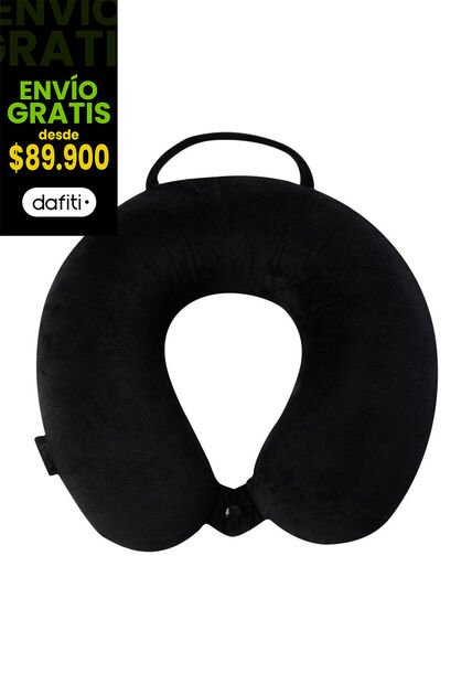 Almohada De Viaje Memory Foam Jet Pillow Negra