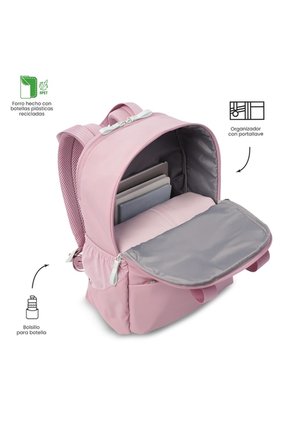 Morral Universitario Suzuka Porta PC 15.4" Morado Mujer