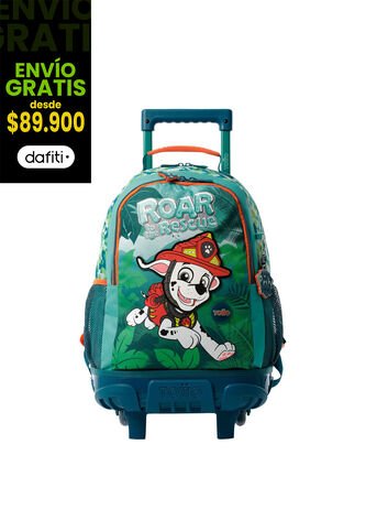 Morral Con Ruedas Niño Paw Patrol Mediano Verde Totto