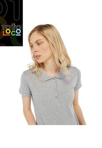 Camisa Polo Chechi Gris Mujer Totto