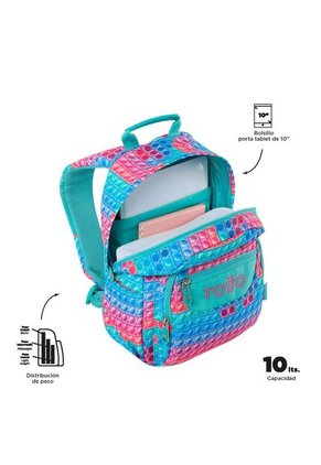 Morral Para Mujer Juvenil Porta PC 10" Tempera Rosado