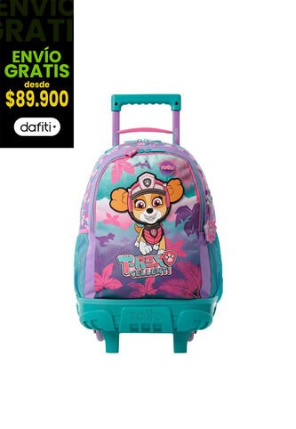 Morral Con Ruedas Niña Paw Patrol Mediano Morado Totto