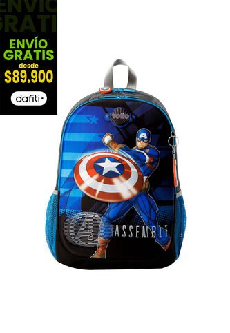 Morral Para Niño Avengers Capitán América Grande Gris Totto