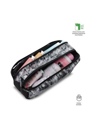 Cartuchera Escolar Mediana Para Niño Pixel Black Negra