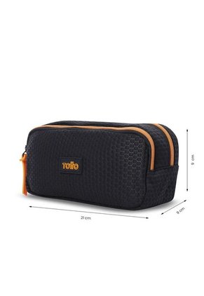 Cartuchera Escolar Mediana Para Niño Panal Negra