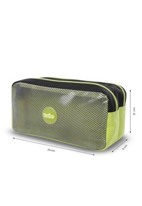 Cartuchera Escolar Mediana Para Niño Mesh Black Negra