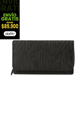 Billetera Texture Var Con RFID Blocker Negra Totto