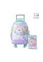 Combo Escolar Morral Con Ruedas Little Magic + Lonchera Y Cartuchera de Totto