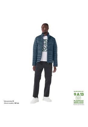 Chaqueta Acolchada Para Hombre Palmero Con Strap Azul