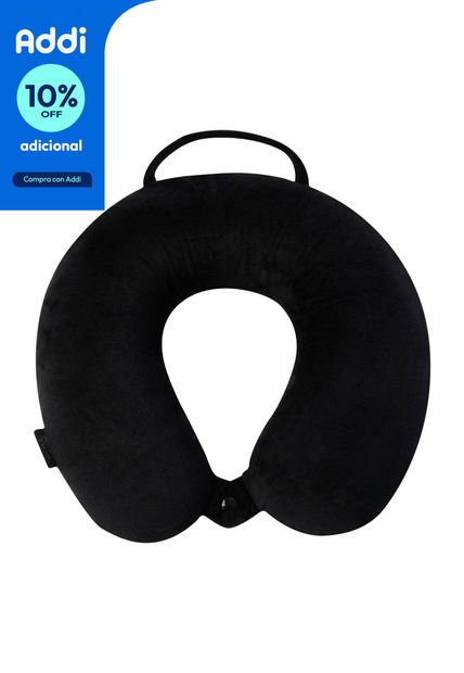 Almohada De Viaje Memory Foam Jet Pillow Negra