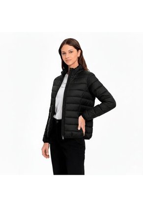 Chaqueta Acolchada Para Mujer Colora Negra