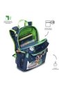 Morral + Libro Para Colorear Panda Space Para Niño Mediano Azul de Totto