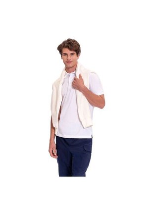 Camiseta Tipo Polo En Jersey Para Hombre Totto Blanca Mkp