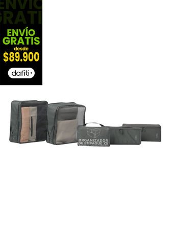 Organizador De Viaje Packing Cube X 5 Gris Totto