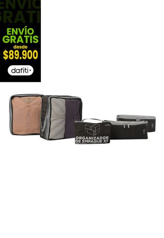 Organizador De Viaje Packing Cube X 5 Negro Totto