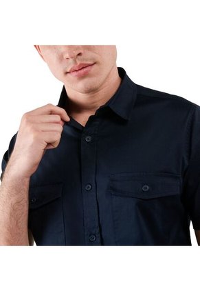 Camisa Para Hombre Manga Corta Garnet Azul