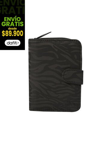 Billetera Texture Twi Con RFID Blocker Negra Totto