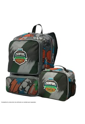 Lonchera Térmica Para Niño Multisport Grande Gris