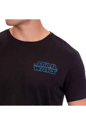 Camiseta Estampada Para Hombre Star Wars Dark Side Negra