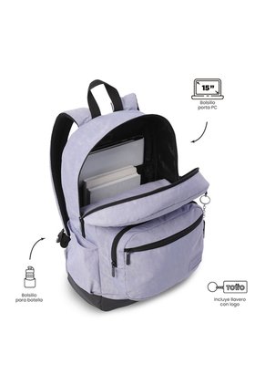 Morral Universitario Tocaxu Porta PC 15" Morado Mujer