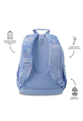 Morral Juvenil Porta PC 14" Acuarela Azul