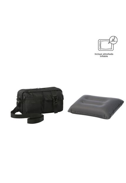 Kit X 2 Bolso Para Hombre + Almohada Urban Bird Negro