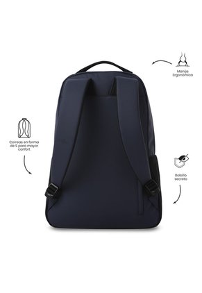 Morral Universitario Detroit Porta PC 16" Azul Hombre