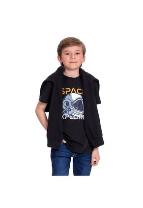 Camiseta Para Niño Proyecty Color Negra