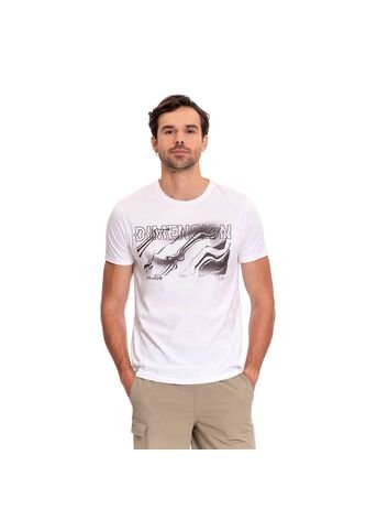 Camiseta Estampada Para Hombre Atena Manga Corta Blanca Totto