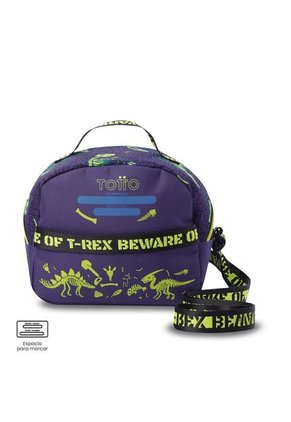 Lonchera Térmica Para Niño Dino Rock Mediano Azul