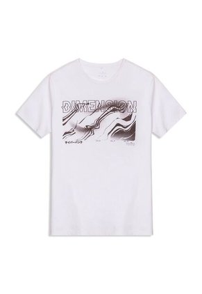 Camiseta Estampada Para Hombre Atena Manga Corta Blanca