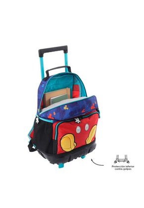 Morral Con Ruedas Niño Mickey Mediano Azul