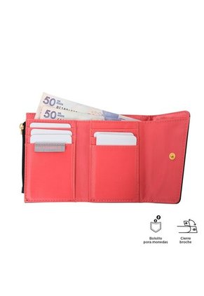 Billetera Para Mujer Nestta Pequeña Negra