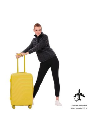 Maleta Viaje Mediana 360 Bazy Plus M Amarilla