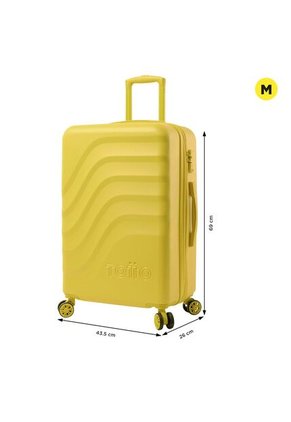 Maleta Viaje Mediana 360 Bazy Plus M Amarilla