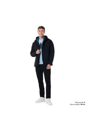 Chaqueta Acolchada Para Hombre Maubois 3 En 1 Negra