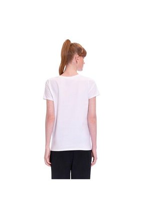 Camiseta Estampada Para Mujer Dusti Manga Corta Blanca